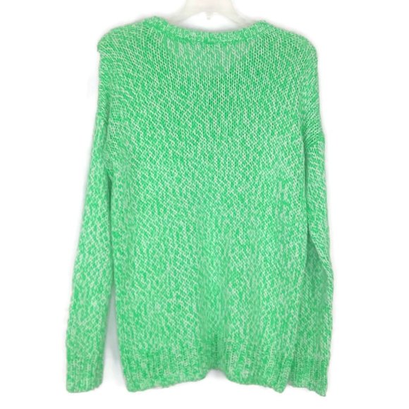 VS PINK Marled Green Spellout Crewneck Sweater - Picture 5 of 5